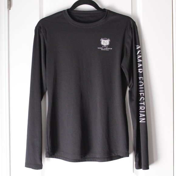 Noel Asmar Tops - Noel Asmar Equestrian Long Sleeve Black Chest Logo Tee Size Large
